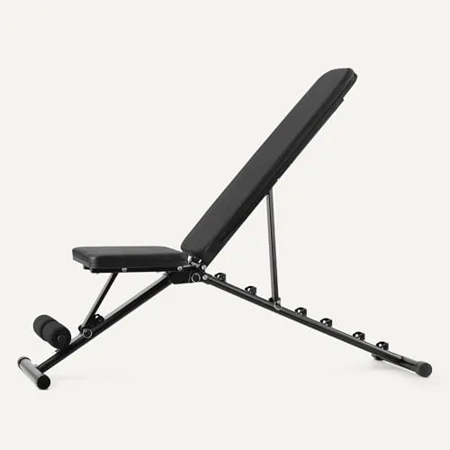 Amazon Basics ▫️ Banco de musculação ajustável para treino, dobrável, para ginásio em casa, Preto, 135 x 38 x 116 cm 4