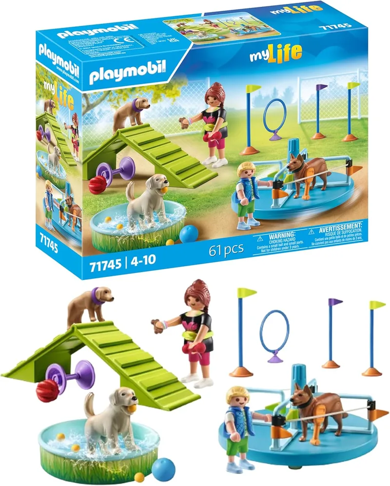 PLAYMOBIL ▫️ My Life | Parque para cães | Brinquedos para crianças | Figuras de cães | Para crianças a partir dos 4 anos | 71745