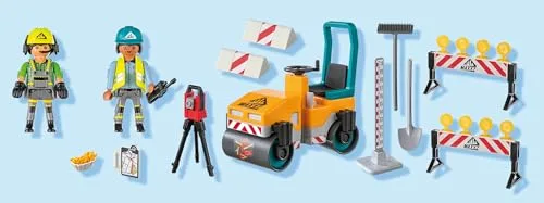 PLAYMOBIL ▫️ Action Heroes | Obras rodoviárias | Brinquedos de construção para crianças | Conjunto de construção | para crianças a partir dos 4 anos | 71751 6