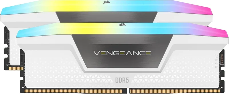 Corsair ▫️ Vengeance RGB CMH32GX5M2E6000Z36W 32GB de RAM DDR5 a 6000MHz CMH32GX5M2E6000Z36W