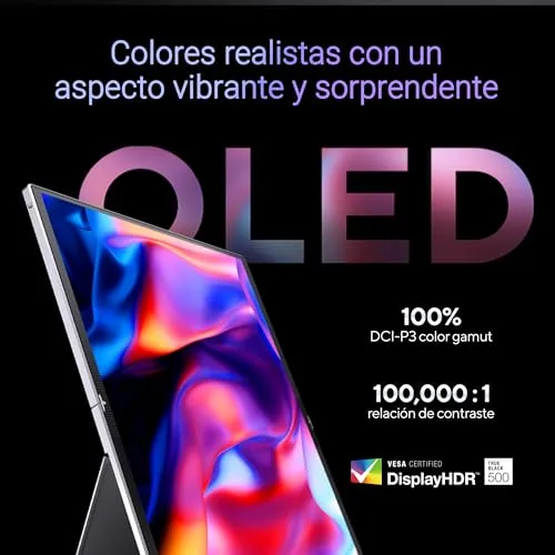 ASUS ▫️ ZenScreen Fold OLED MQ17QH Monitor portátil OLED QHD, 2560x1920, 17,3 polegadas, tecnologia dobrável, DisplayHDR 500, 100% DCI-P3, USB Tipo C, Mini-HDMI, orifício para tripé, suporte, FSC 3