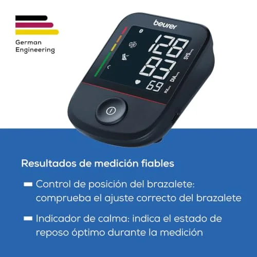 Beurer ▫️ BM 48 - Esfigmomanómetro de braço, funcionamento simples com um único botão, medição suave e rápida, deteção de arritmias, 22-42 cm, com aplicação, transferência de dados para o Apple Health e muito mais 6