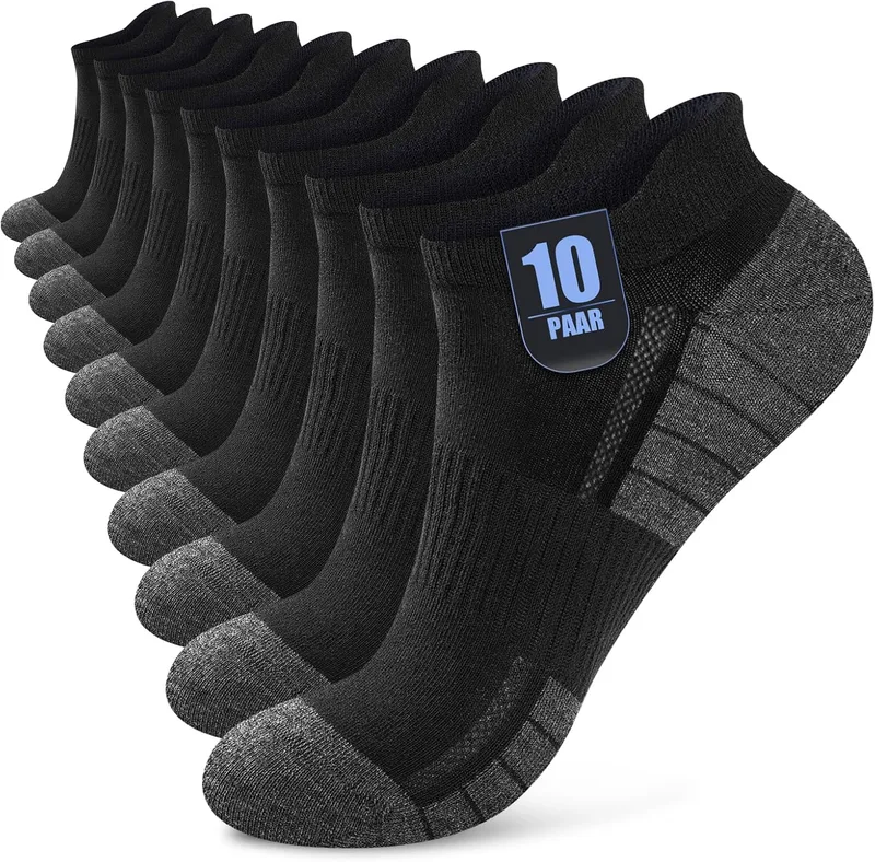 Effeet ▫️ 10/20 Pares de meias de tornozelo para homem e mulher, meias curtas de algodão respirável, ideais para desporto, corrida, casa, trabalho, verão