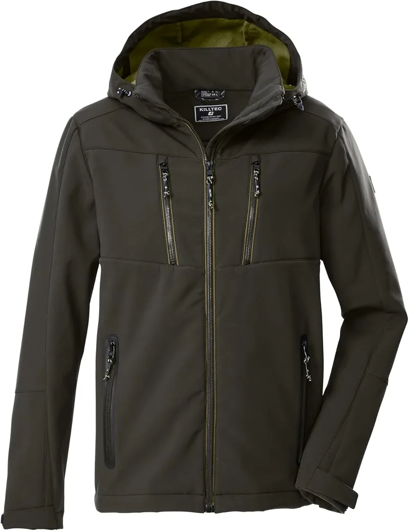 killtec ▫️ Kow 79 Mn Sftshll Jckt Casaco Softshell com capuz e fecho de correr para homem