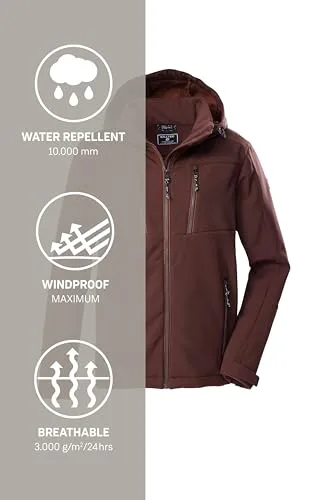 Killtec ▫️ Kow 79 Mn Sftshll Jckt Casaco Softshell com capuz e fecho de correr para homem 6