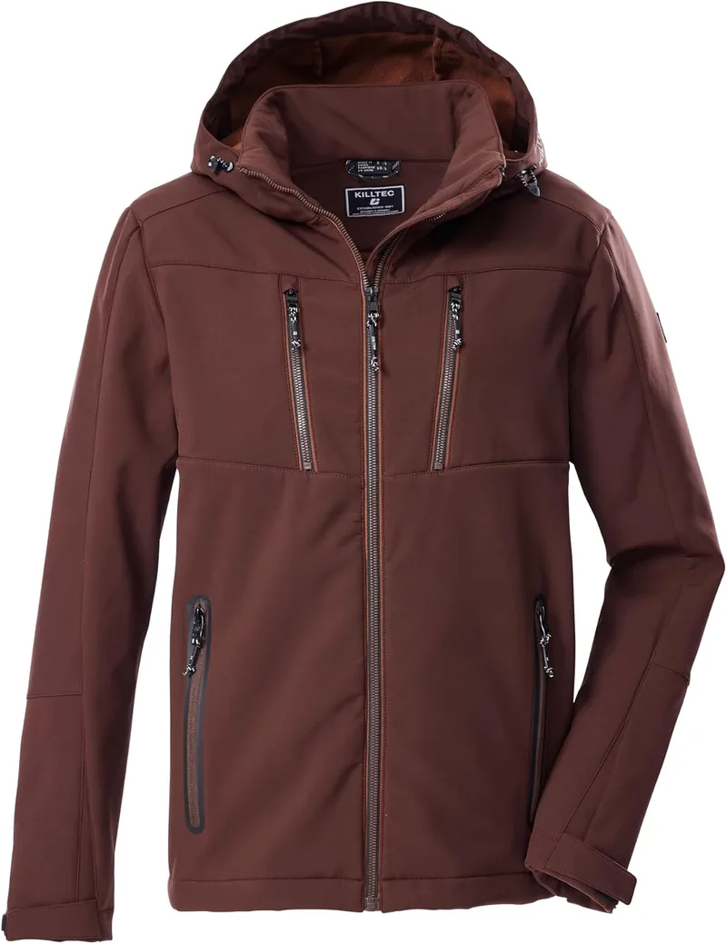 Killtec ▫️ Kow 79 Mn Sftshll Jckt Casaco Softshell com capuz e fecho de correr para homem