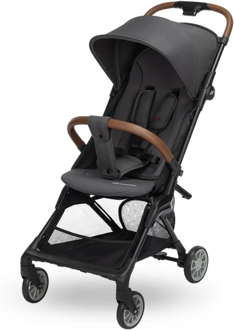 Bebeconfort ▫️ Zephir, Carrinho de passeio compacto, 0-4 anos (máx. 22 kg), Carrinho de passeio leve para viagens (5,6 kg), Adequado para a cabine do avião, Assento totalmente reclinável, Cesto de arrumação, Cor Mineral Graphite