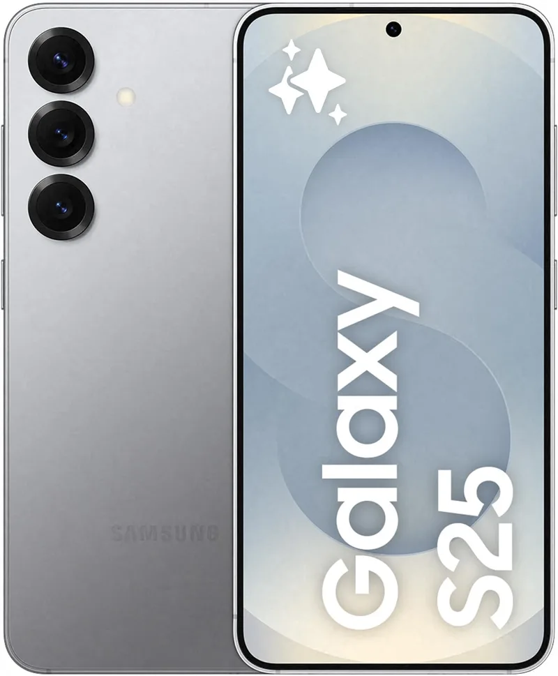 Samsung ▫️ Telemóvel Galaxy S25 de 256 GB com IA, Galaxy AI, 12 GB de RAM, câmara de 50 MP, Dual SIM, IP68, garantia do fabricante de 3 anos + 1 ano extra, cor cinzenta (versão espanhola)