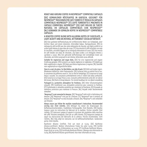 by Amazon ▫️ da Amazon Ristretto Intenso Cápsulas de Café Compatíveis com Nespresso, 100 Cápsulas (5 embalagens de 20) - Certificado pela Rainforest Alliance 6