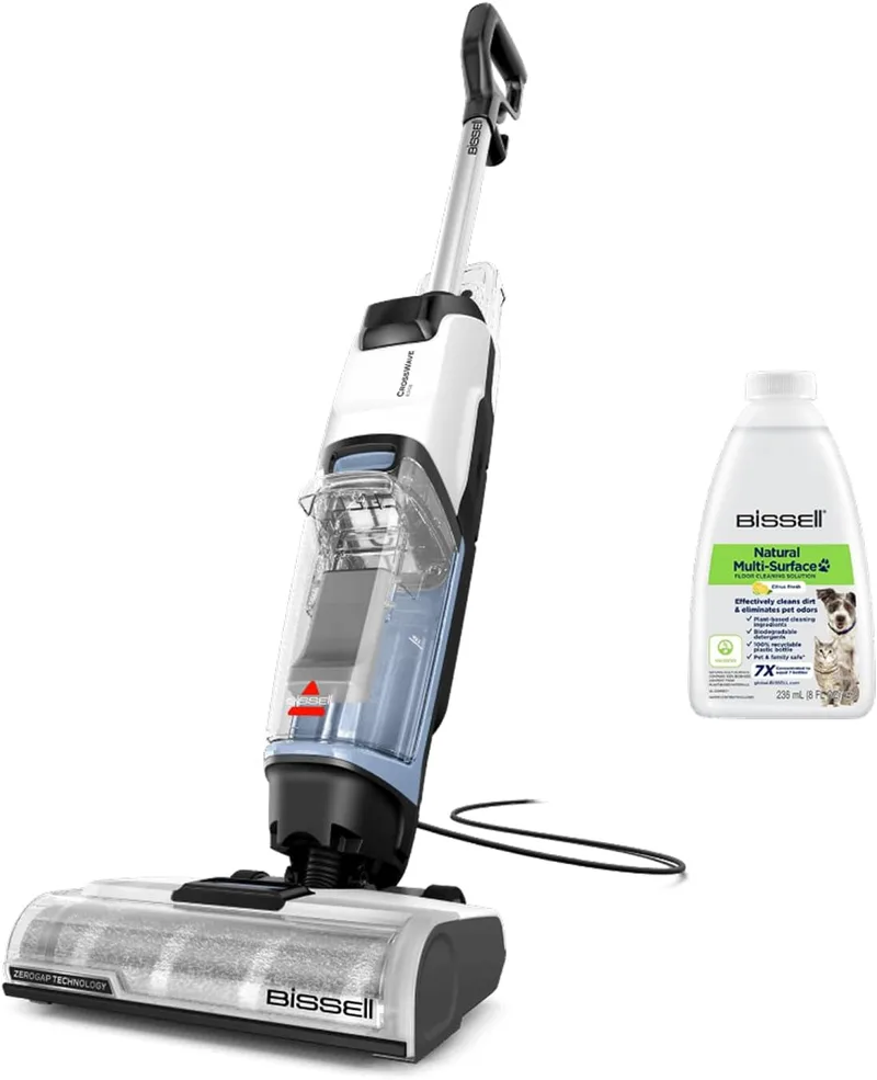 Bissell ▫️ CrossWave Edge, aspirador portátil para limpeza a seco e a húmido, limpeza potente de resíduos de animais de estimação, aspirador a húmido com tecnologia ZeroGap, aspirador para esfregar, multi-superfícies, 4088N