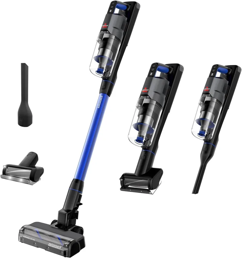 Bissell ▫️ PowerClean FurFinder, Aspirador sem fio, Motor de 200 W, Aspirador tipo vassoura, Luzes FurFinder, Rolo anti-emaranhamento, autossustentável, Filtro HEPA, Bateria removível de 2000 mAh, 40 min, 4089N