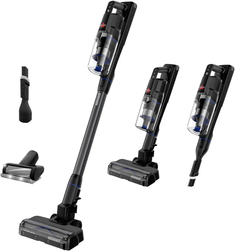 Bissell PowerClean FurGuard, Aspirador sem fios, Motor 280W, Aspirador com vassoura, Rolo auto-limpante, Luzes FurFinder, Auto-suporte, Filtro HEPA, Bateria amovível 2500 mAh, 50 min, 4091N