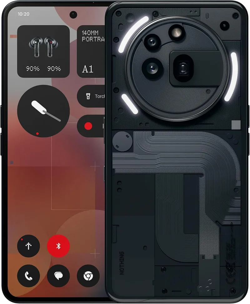 Nothing ▫️ Phone (3a) Pro 256GB - Smartphone Android 5G desbloqueado com eSim, 12GB de RAM, câmara periscópio OIS de 50MP, ultra zoom de 60x, carregamento rápido de 50W e ecrã AMOLED FHD+ 120Hz de 6,77" - Preto