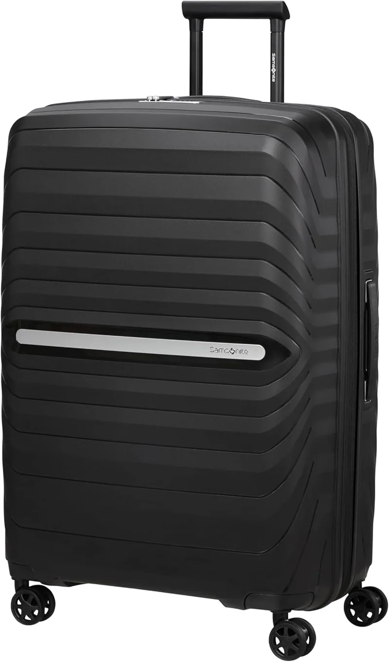 Samsonite Neo Flux - Spinner L, bagagem expansível, 75 cm, 109/121 L, preto (preto)