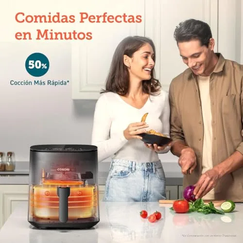 Cosori ▫️ Fritadeira de ar quente resistente, 4,7 L, 9 modos, máx. 230 °C, silenciosa 6