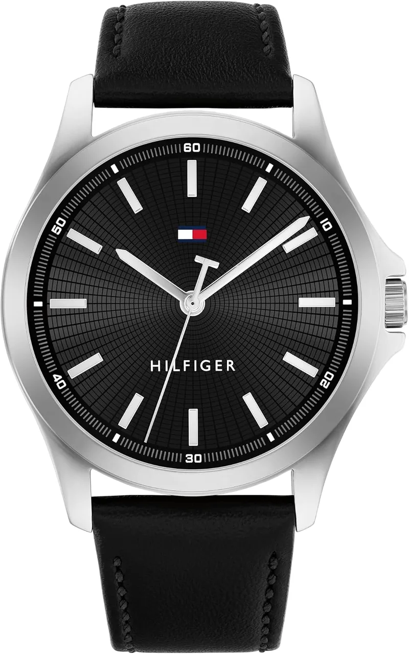 Tommy Hilfiger ▫️ Relógio analógico de quartzo para homem, modelo Bruce, com bracelete em silicone e aço inoxidável