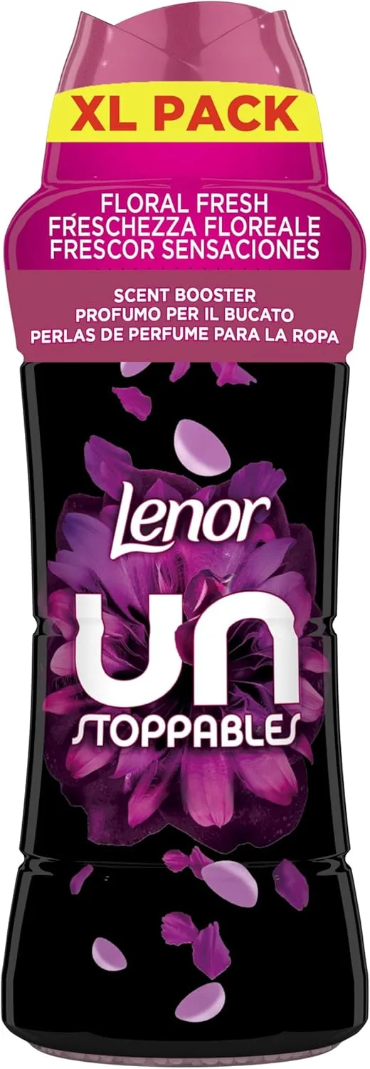 LENOR ▫️ UNstoppables Pérolas de perfume para roupa, 41 lavagens (495g), amaciador de fragrâncias Fresh Sensations, intensificador de frescura