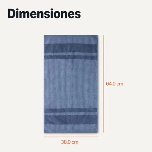 Amazon Basics ▫️ Panos de cozinha 100% algodão orgânico com textura acetinada – ultraabsorventes, de secagem rápida, sem fiapos, 38 x 64 cm, embalagem de 6 (conjunto sortido em azul-marinho e branco) 5