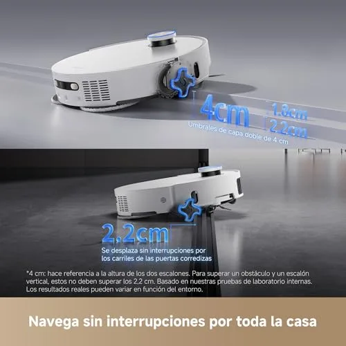 dreame ▫️ L50 Pro Ultra – Aspirador e esfregador robótico, 19 500 Pa, autolimpeza do esfregão, deteção inteligente de obstáculos, limpeza com água quente a 75°, aspirador robótico com câmara para animais de estimação 6