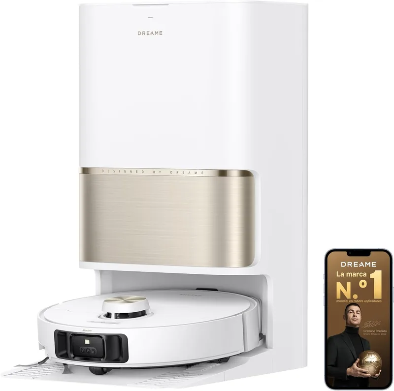 dreame ▫️ L50 Pro Ultra – Robô Aspirador e Esfregador, 19 500 Pa, Autolimpeza do Pano, Detecção Inteligente de Obstáculos, Limpeza com Água Quente a 75°, Robô Aspirador com Câmara para Animais de Estimação | Evasão de Obstáculos com IA e Navegação a 360°, Limpeza por baixo dos móveis, Limpeza de bor