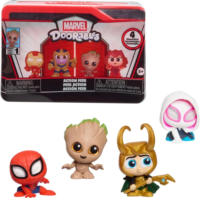 Just Play ▫️ Figuras colecionáveis Marvel™ Doorables Action Peek, com 3,8 cm, Brinquedos para crianças a partir dos 5 anos | Meninos e meninas a partir dos 5 anos