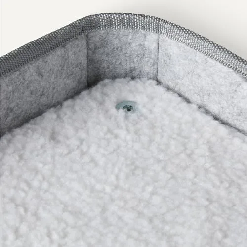 Amazon Basics ▫️ Casa para gatos de 2 andares para gatos de interior, casinha coberta para gatos com arranhador e bola de esponja, casas dobráveis em forma de cubo para gatos, 43,2 x 35,6 x 57,2 cm, cinzento 4