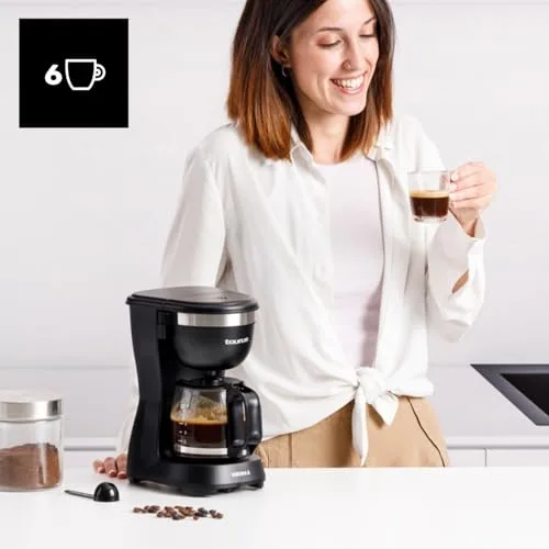 Taurus ▫️ Máquina de café por gotejamento de 600 W, 600 ml, jarro de vidro, filtro permanente 2