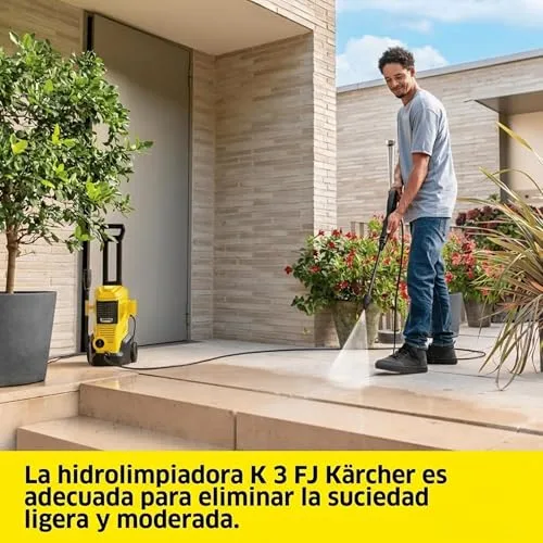 KÄRCHER ▫️ Hidrolavadora K 3 FJ Home, pressão: máx. 120 bar, inclui bocal de espuma para uma espuma com boa aderência e potência máxima para dissolver a sujidade, e compatível com HomeKit, amarela 2