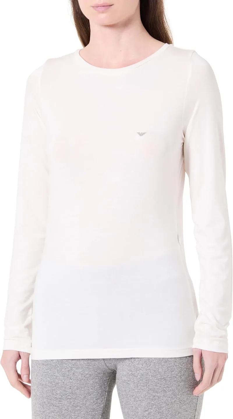 Emporio Armani ▫️ Tech Wool Long Sleeve Sweater Sweater Mulher