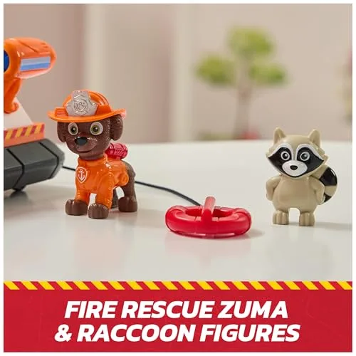Paw Patrol ▫️ Fire Rescue: Barco de Resgate do Zuma com Personagem, Flutuador para Lançar e Guaxinim, Brinquedos para Meninos e Meninas, a partir dos 3 anos 3