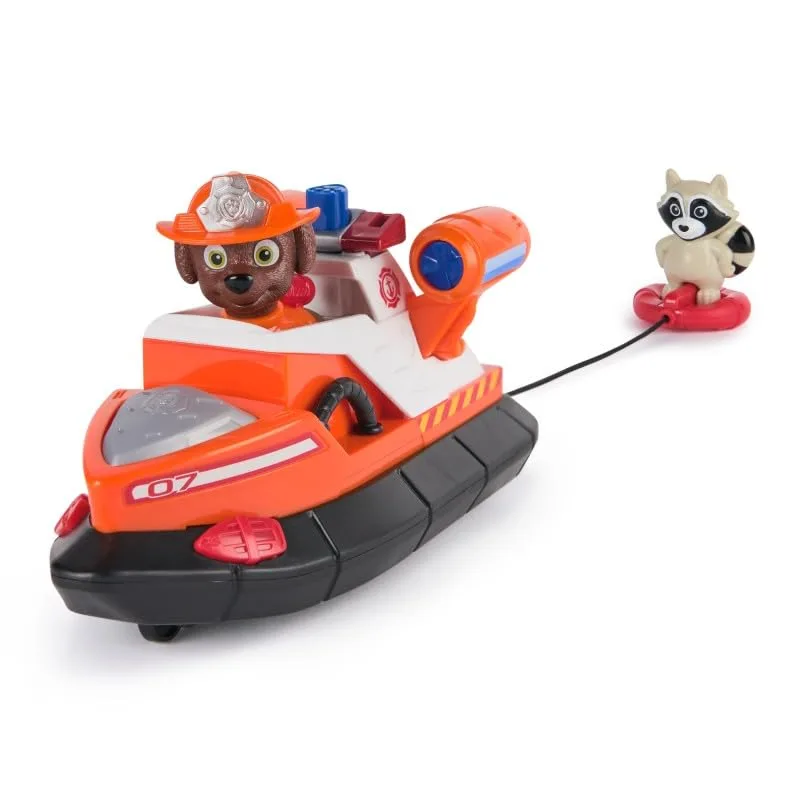 Paw Patrol ▫️ Fire Rescue: Barco de Resgate do Zuma com Personagem, Flutuador para Lançar e Guaxinim, Brinquedos para Meninos e Meninas, a partir dos 3 anos 4