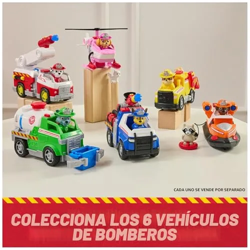 Paw Patrol ▫️ Fire Rescue: Barco de Resgate do Zuma com Personagem, Flutuador para Lançar e Guaxinim, Brinquedos para Meninos e Meninas, a partir dos 3 anos 6