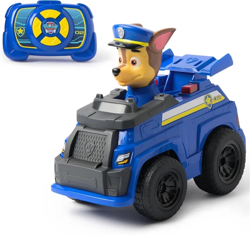 Paw Patrol ▫️ Chases Carro de polícia telecomandado com efeitos luminosos, aprox. 25 cm, controlo remoto fácil, brinquedo para crianças a partir dos 3 anos
