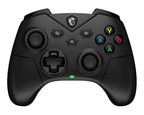 MSI ▫️ FORCE GC300 W - Comando para jogos: 2,4 GHz, Bluetooth, USB tipo C para A, bateria com 20 horas de autonomia, capas do D-Pad intercambiáveis e motores de vibração duplos, com fio/sem fio 2