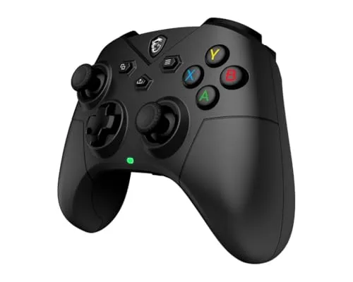MSI ▫️ FORCE GC300 W - Comando para jogos: 2,4 GHz, Bluetooth, USB tipo C para A, bateria com 20 horas de autonomia, capas do D-Pad intercambiáveis e motores de vibração duplos, com fio/sem fio 3