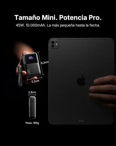 INIU ▫️ Power Bank de 10 000 mAh, Ultra Mini com Carregamento Rápido de 45 W, Bateria Externa 2