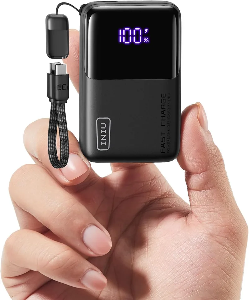 INIU ▫️ Power Bank de 10 000 mAh, bateria externa ultra-mini com carregamento rápido de 45 W