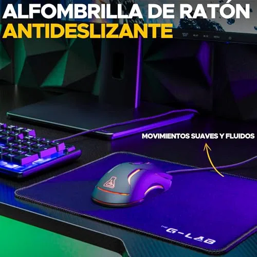 The G-Lab ▫️ Combo Sulfur - Pacote de Gaming 4 em 1: Teclado, Rato, Auscultadores, QWERTY ES 5