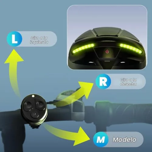 Favoto ▫️ Capacete para bicicleta elétrica e de estrada para homem com pisca-pisca, para adultos 4