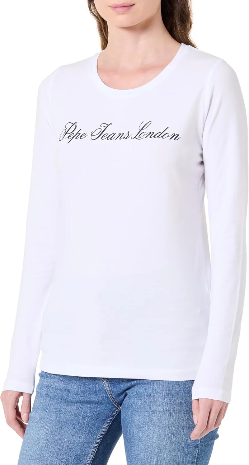 Pepe Jeans ▫️ Camisola de manga comprida W Basic Stretch Logo para mulher