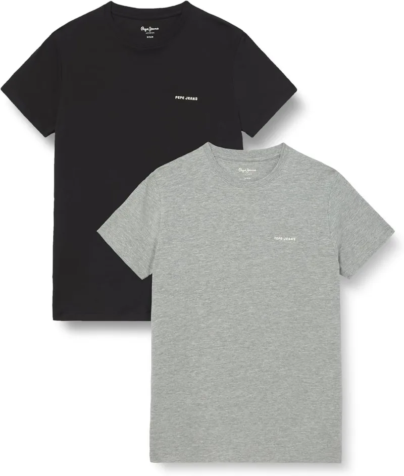 Pepe Jeans ▫️ T-Shirt M Basic Logo Stretch Pack para homem