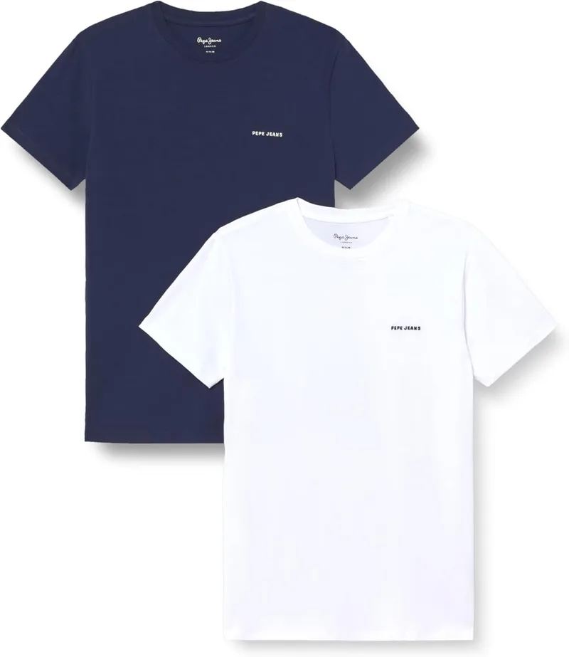 Pepe Jeans ▫️ T-Shirt M Basic Logo Stretch Pack para homem
