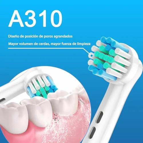 Oddekey ▫️ Escovas de substituição compatíveis com Braun Oral-B Vitality Pro, Pro 3, cabeças para escova elétrica Oral-B, peças de substituição para cuidados suaves, embalagem com 8 cabeças, branco 3