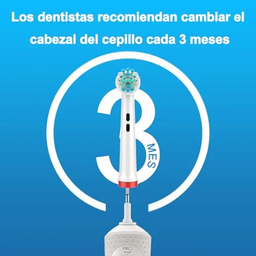 Oddekey ▫️ Escovas de substituição compatíveis com Braun Oral-B Vitality Pro, Pro 3, cabeças para escova elétrica Oral-B, peças de substituição para cuidados suaves, embalagem com 8 cabeças, branco 6