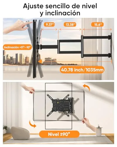 FORGING MOUNT ▫️ Suporte de parede para TV 26-65", braço extra longo de 1035 mm, até 35 kg 5