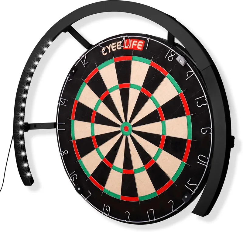 CyeeLife ▫️ LED Dartboard Lighting, Sistema de iluminação LED, Adapta-se a todas as placas de dardos com segurança, fácil montagem.