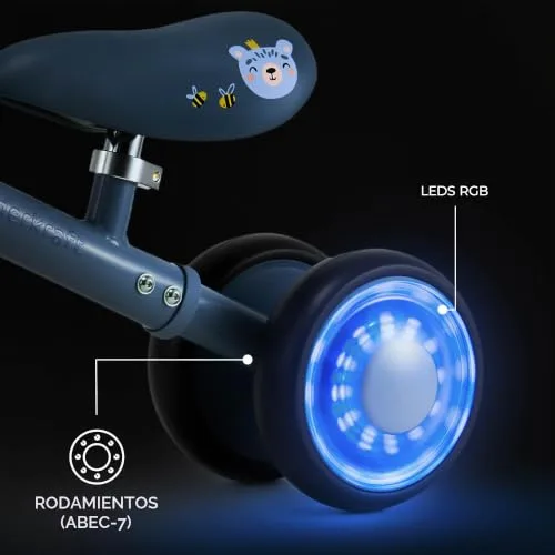 Kinderkraft ▫️ Cutie Flash – Bicicleta de treino para crianças, sem pedais, rodas com luzes LED, design moderno, construção segura, para crianças a partir de 1 ano 3