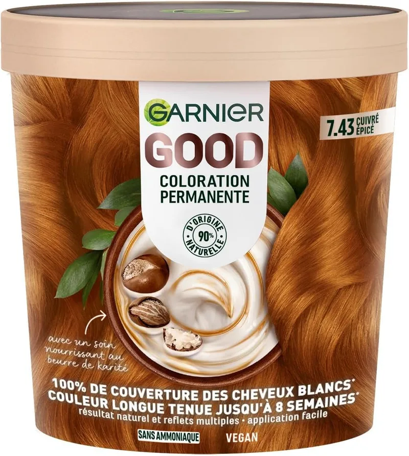 Garnier ▫️ Good Coloração Permanente Cobre Picante 7.43 Sem Amoníaco
