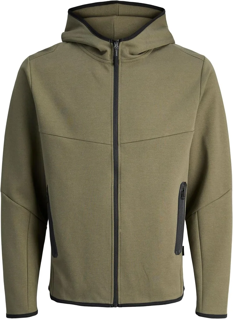 JACK & JONES ▫️ Moletom com capuz com fecho de correr Moletom com capuz de fecho de correr simples