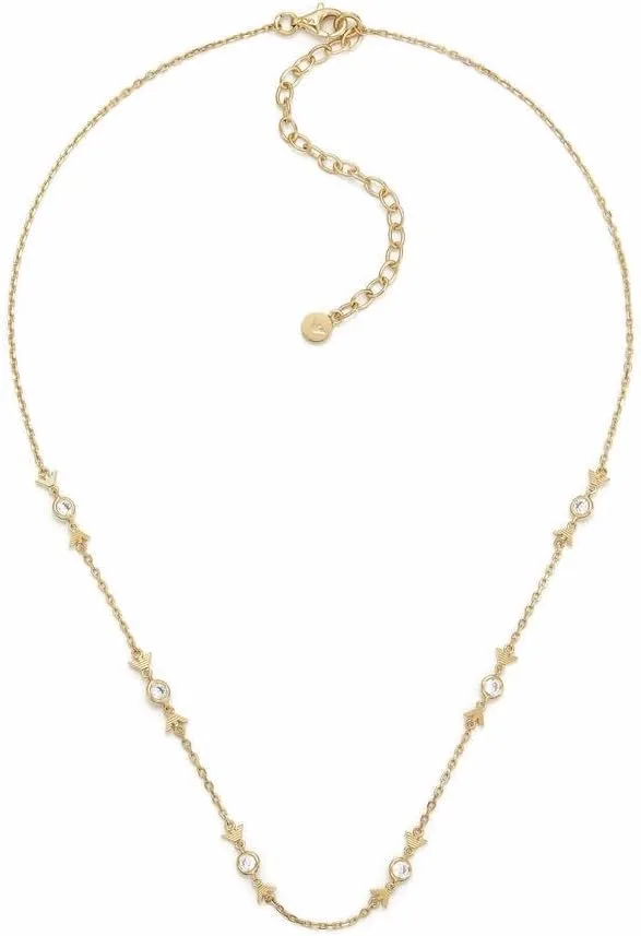 Colar de prata esterlina dourada com fecho de lagosta Emporio Armani para mulher